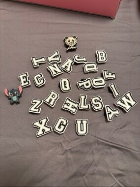 Full Alphabet Letters A-Z Kids Boys Girls Crocs Shoe Charms Accessories